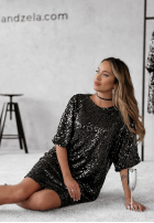 Cekinowa Rochie mini Midnight Allure negru