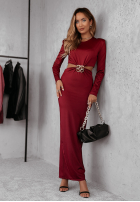 Rochie z wcycięciami Velvet Riches roșie