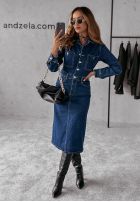 din denim Rochie Christie ciemnoniebieska