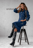 din denim Rochie Christie ciemnoniebieska