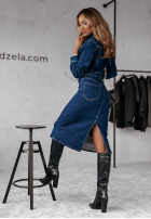 din denim Rochie Christie ciemnoniebieska