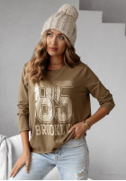 Bluză z nadrukiem Brooklyn 85 camel