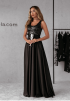 Satynowa Rochie maxi z cekinami Twilight Harmony negru