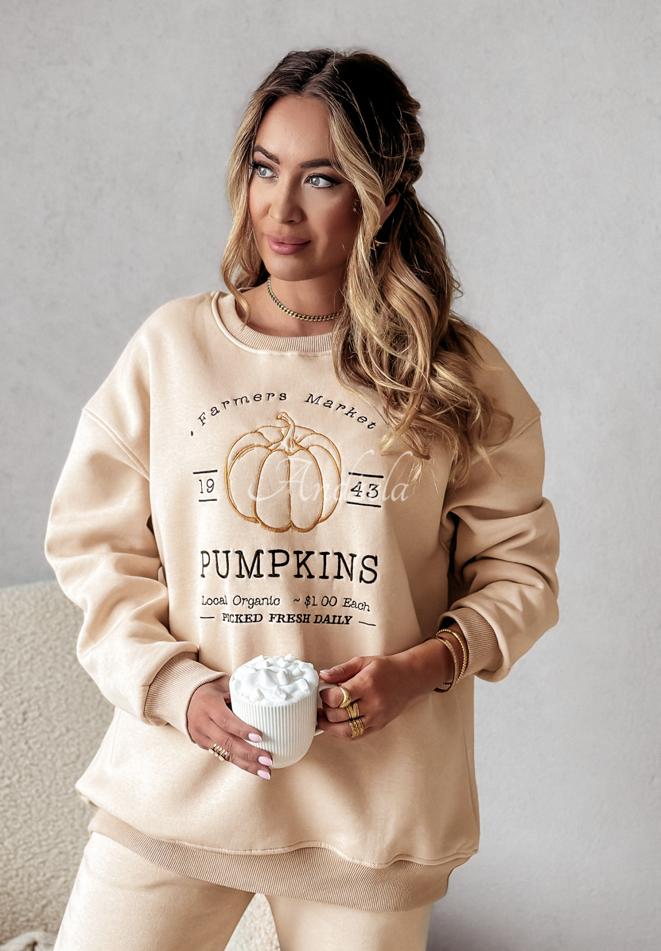 Set de trening Pumpkins cu broderie