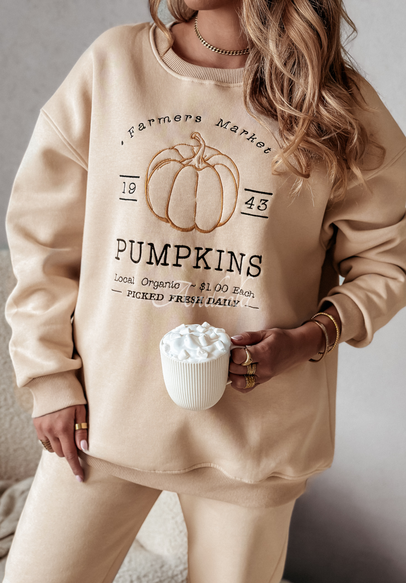 Set de trening Pumpkins cu broderie