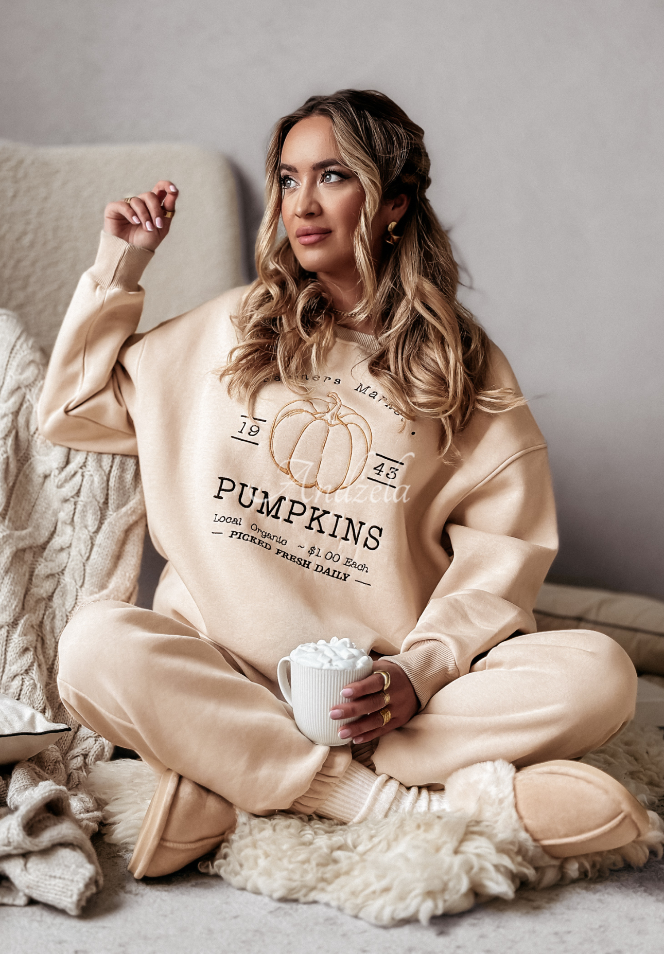 Set de trening Pumpkins cu broderie