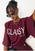 Tricou z nadrukiem La Milla Classy burgundowy