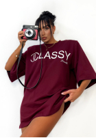 Tricou z nadrukiem La Milla Classy burgundowy