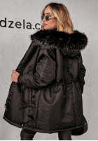 Dwustronna Geacă parka z futerkiem Winter Bliss negru