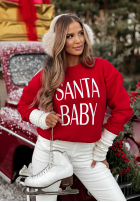 Świąteczna Hanorac z nadrukiem Santa Baby roșie