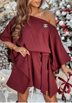 Rochie kimono Femina burgundowa