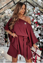 Rochie kimono Femina burgundowa