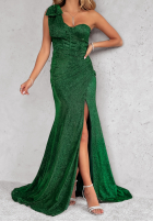 Brokatowa Rochie maxi Diamond Of The Season verde sticlă