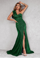 Brokatowa Rochie maxi Diamond Of The Season verde sticlă