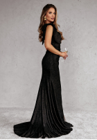 Brokatowa Rochie maxi Diamond Of The Season negru