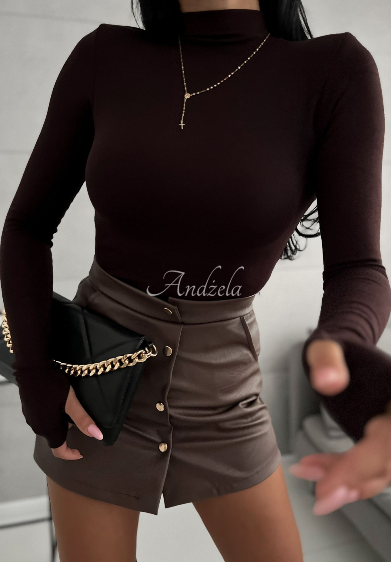 Bluză longsleeve First Of All guler scurt