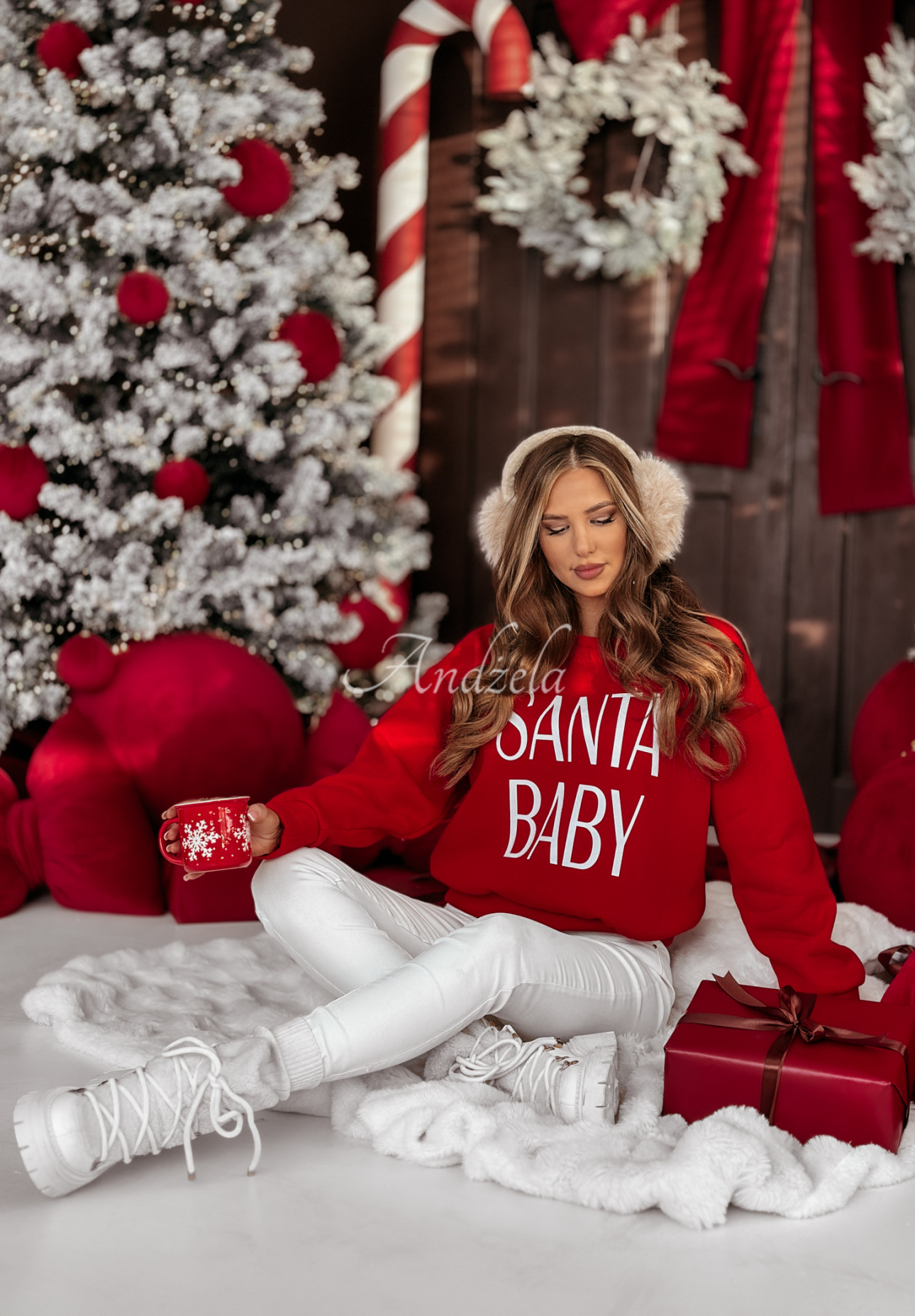 Hanorac de Crăciun Santa Baby cu inscripție