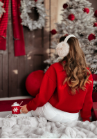 Świąteczna Hanorac z nadrukiem Santa Baby roșie