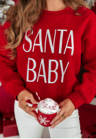 Świąteczna Hanorac z nadrukiem Santa Baby roșie