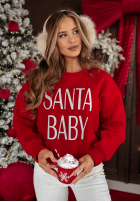 Świąteczna Hanorac z nadrukiem Santa Baby roșie