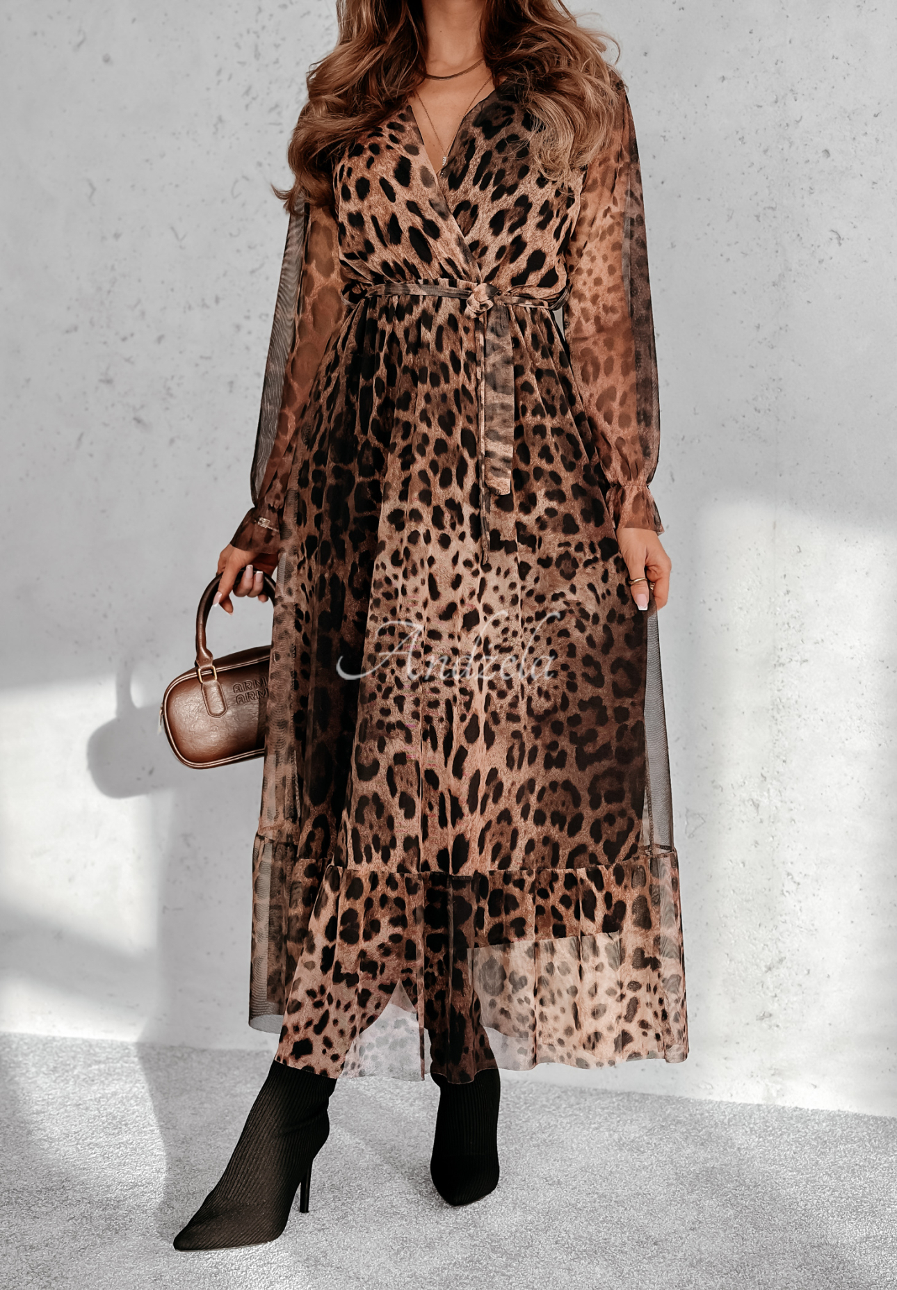 Rochie maxi My Attitude cu imprimeu leopard