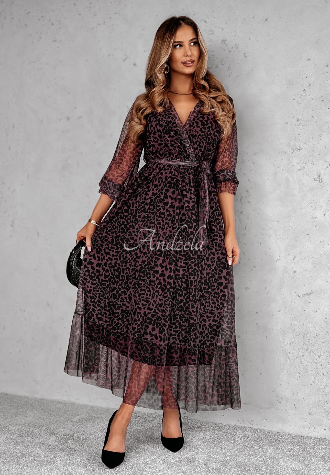 Rochie maxi My Attitude cu imprimeu leopard