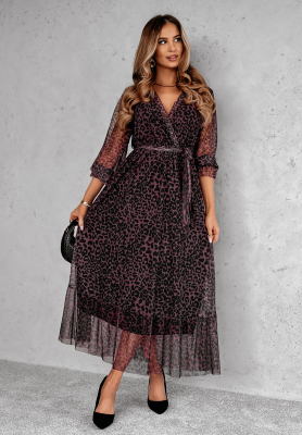 Rochie maxi My Attitude cu imprimeu leopard