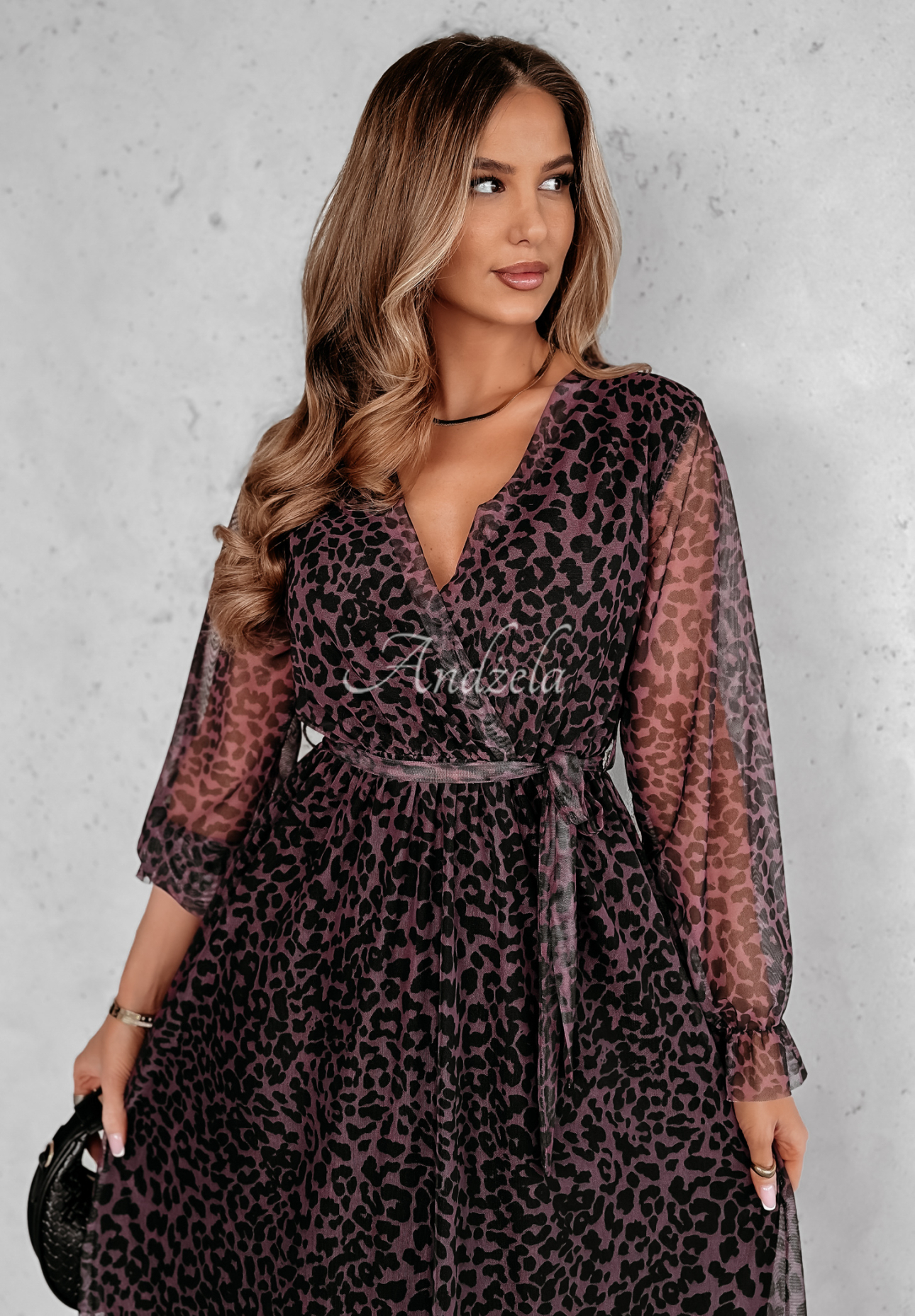 Rochie maxi My Attitude cu imprimeu leopard