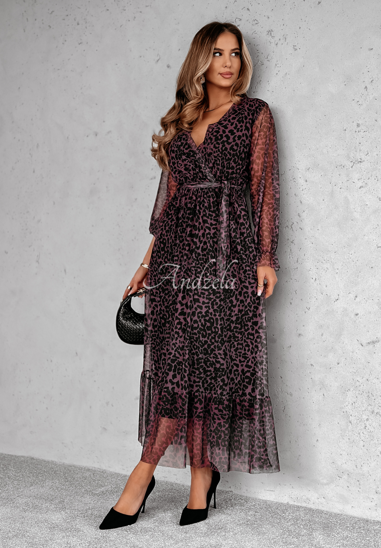 Rochie maxi My Attitude cu imprimeu leopard