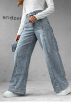 Pantaloni din denim wide leg Except Me albastre