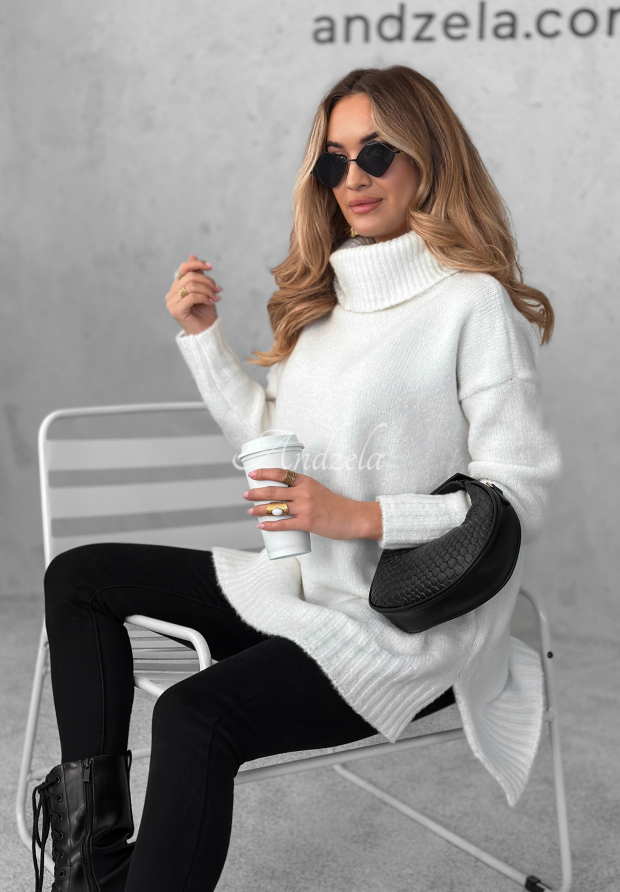 Pulover oversize cu guler rol Benin