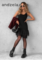 Rochie tip tunică cu tul Poppy
