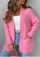 Krótki Cardigan oversize Cozy Drape roz