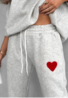 Compleu de trening Hanorac i Pantaloni Brave Heart Gri melanj