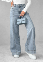 Pantaloni din denim wide leg Except Me albastre