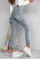 Pantaloni din denim loose fit Reveal It albastru deschis