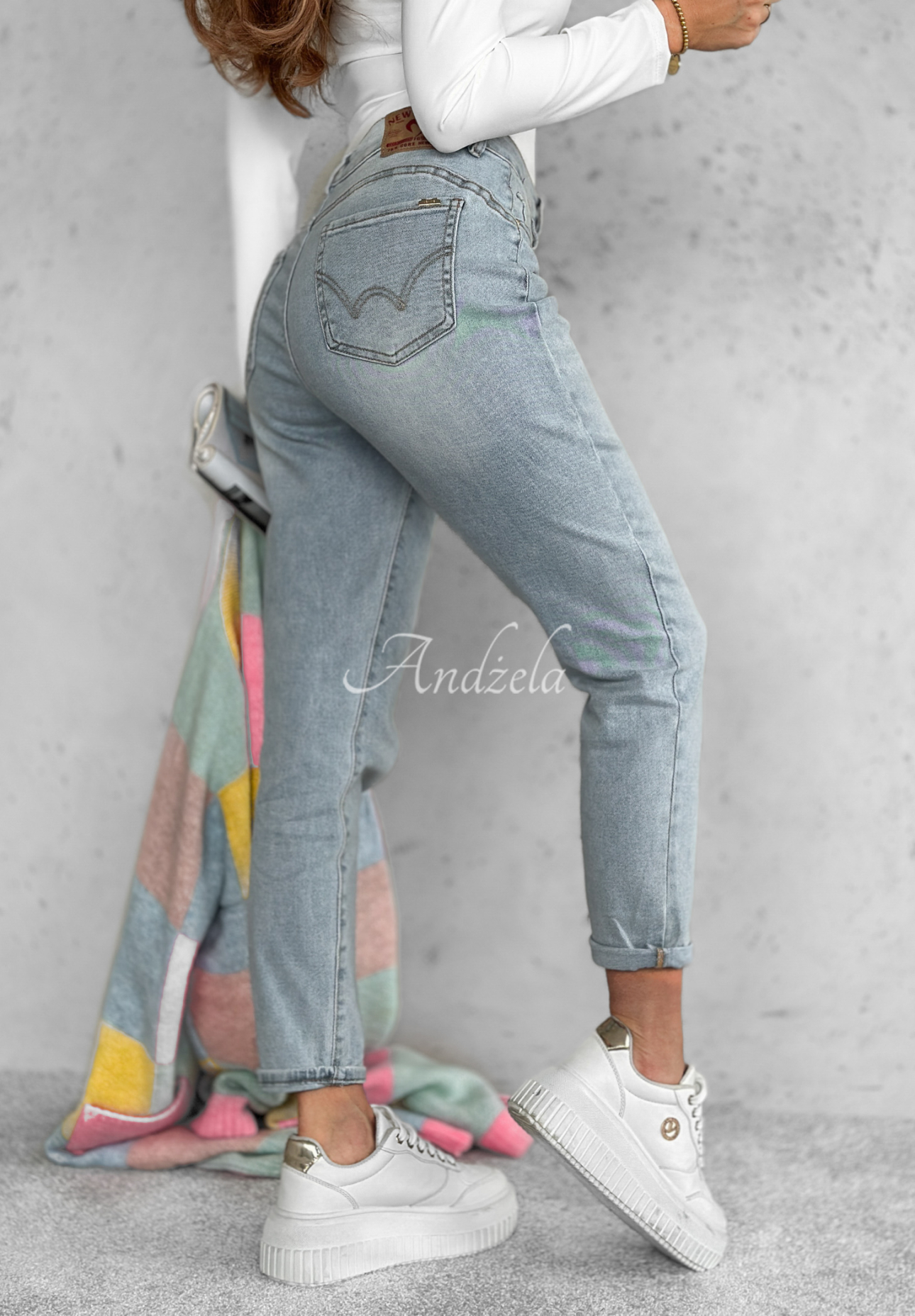 Blugi din denim loose fit Reveal It