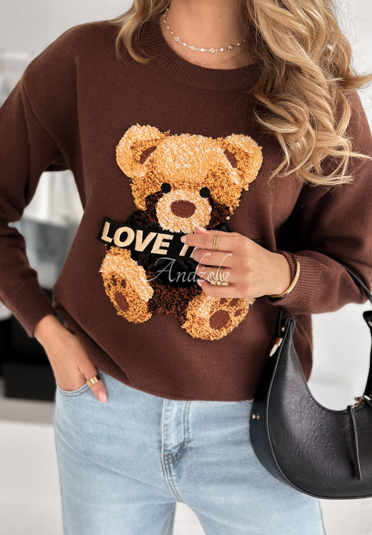 Pulover cu ursuleț Love Teddy