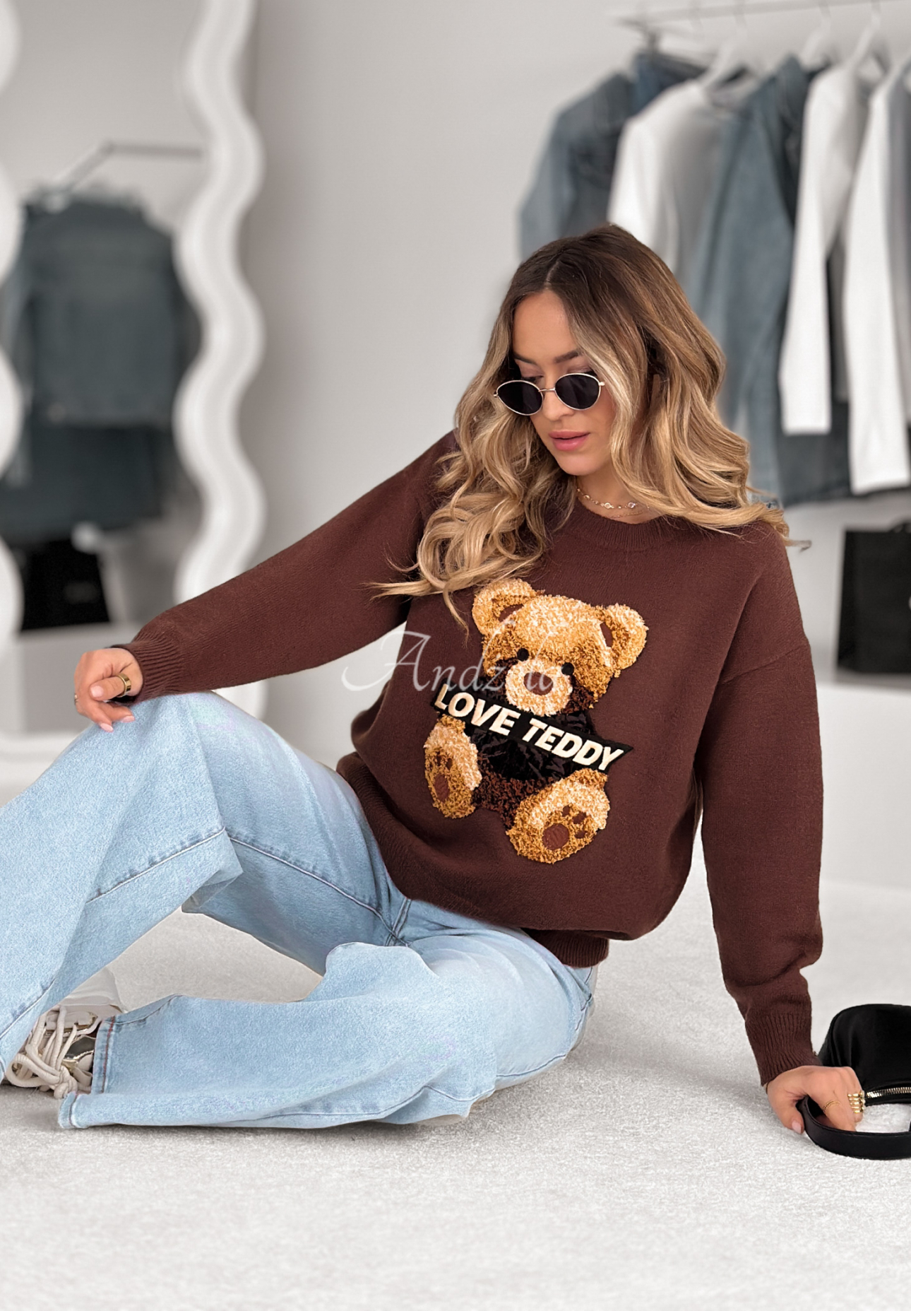 Pulover cu ursuleț Love Teddy