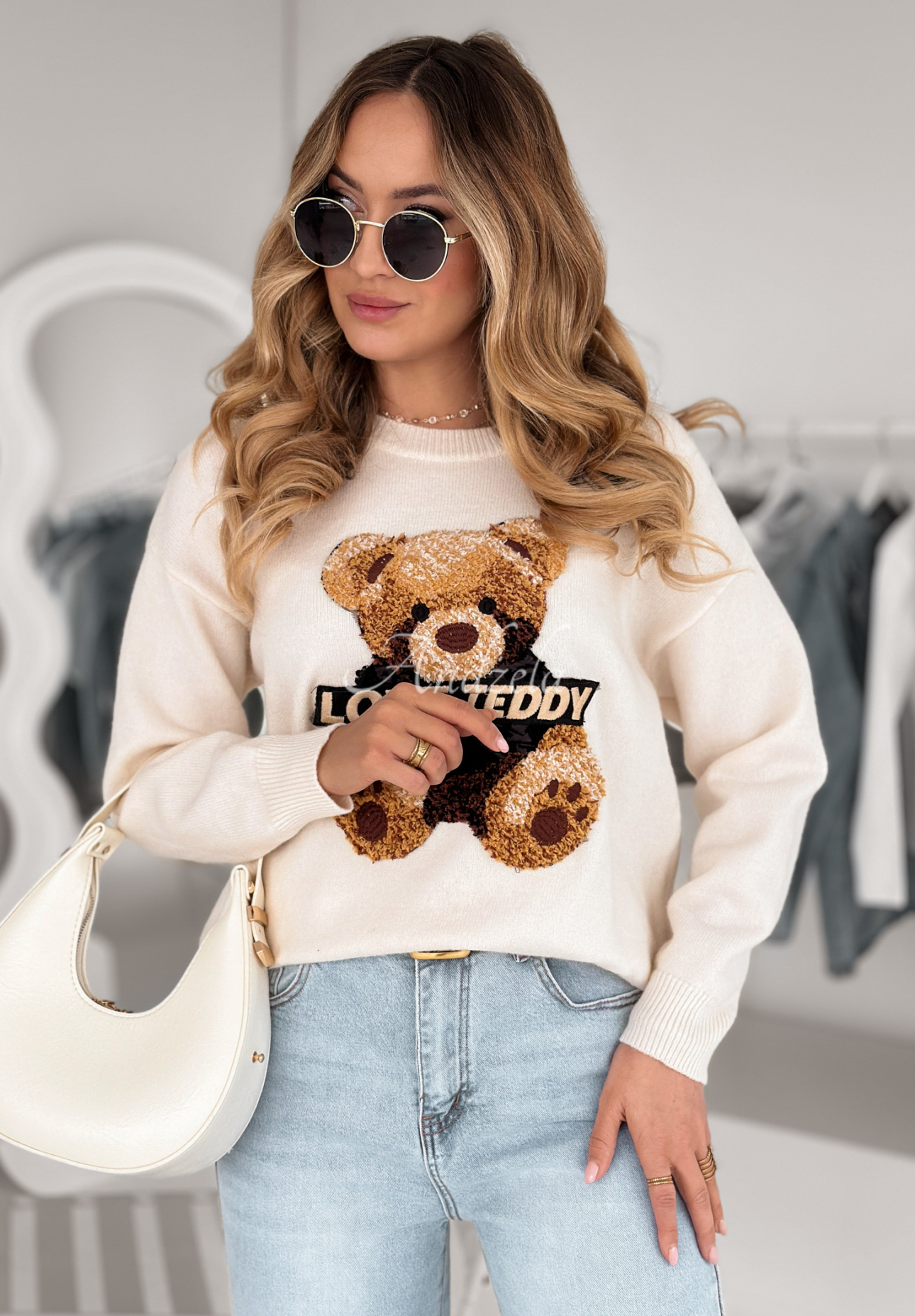 Pulover cu ursuleț Love Teddy