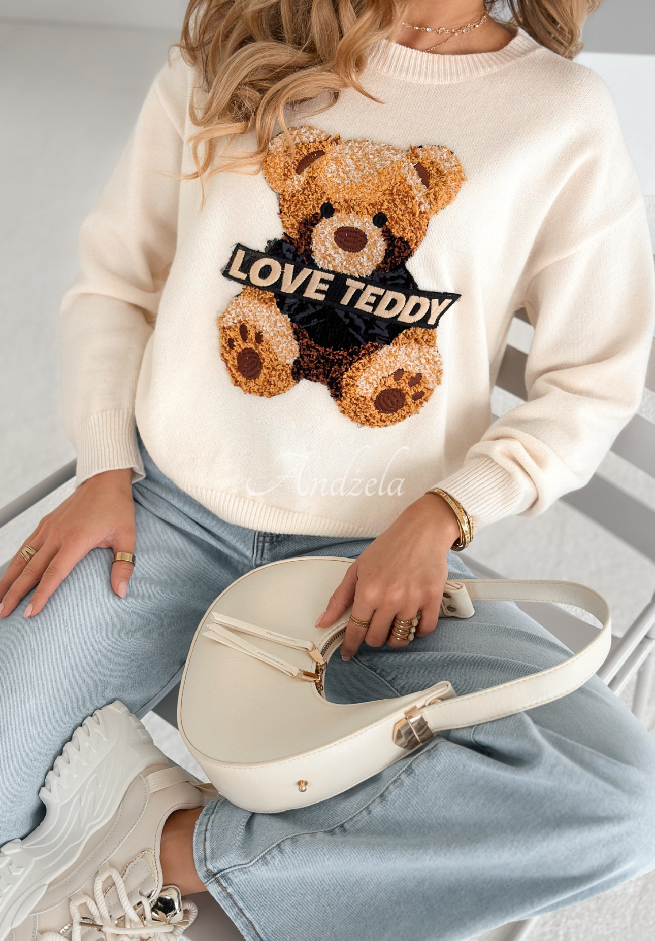 Pulover cu ursuleț Love Teddy