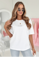 Tricou z napisem Classy Alb