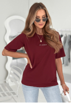 Tricou z napisem Classy burgundowy