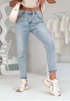 Pantaloni din denim loose fit She Walks By albastru deschis