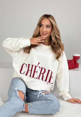 Hanorac oversize Cherie cu imprimeu