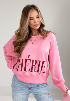 Hanorac oversize Cherie cu imprimeu