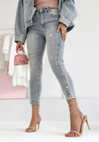 Pantaloni din denim skinny Never Forgotten albastru deschis