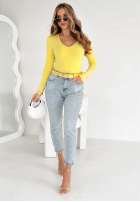 Ușor Pulover Selavi verde lime