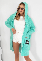 Cardigan oversize Dreams And Goals turcuoaz