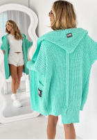 Cardigan oversize Dreams And Goals turcuoaz